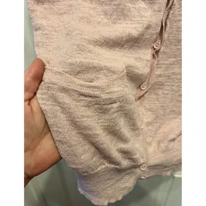 J.Crew‎ Womens Pink Linen Blend V-Neck Button Front Cardigan Sweater L Vacation thumbnail 3