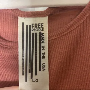 Free People Rust Ribbed Tank Top thumbnail 3