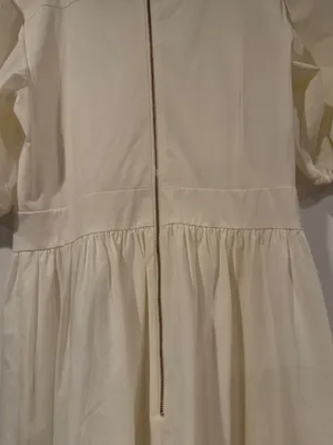 Rachel Parcell Cream Square Neck Puff Sleeve Midi‎ Dress medium thumbnail 7