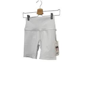 Alo Yoga 7" High-Waist Biker Short White Major Moves XS NWT Authentic thumbnail 4