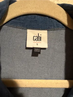 Cabi Piece of Cake Blue Chambray Denim Button Front Mini Dress Size Small 6580 thumbnail 8