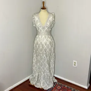 NWT‎ Intermix Orien Silk-Blend Tiered Maxi Dress thumbnail 4