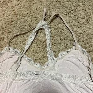 Elegant Cream Lace Trim Nightgown thumbnail 6