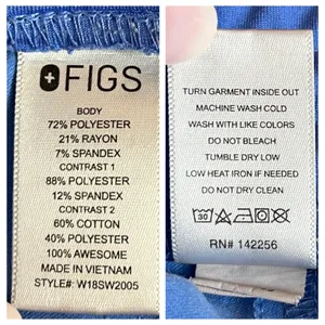 FIGS Jogger Pants Pull On Scrubs Zip Cargo Pocket Blue Women’s Size Medium thumbnail 8