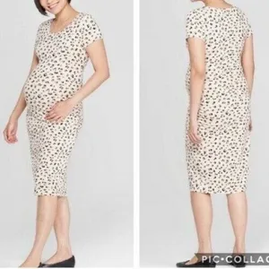 Isabel maternity Leopard Print Short Sleeve T-Shirt Dress size XS thumbnail 2