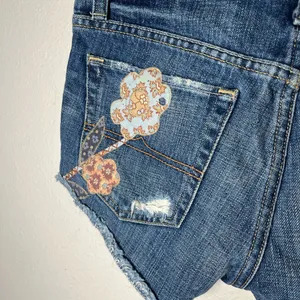 Denim & Supply Ralph Lauren Floral Patchwork Cut Off Mini Denim Shorts thumbnail 4