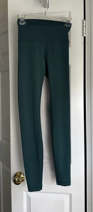 Lululemon Wunder Train High Rise 28” Leggings Green Size 4 thumbnail 1