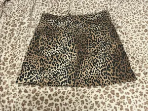 GAP Cheetah Print Denim Skirt thumbnail 2