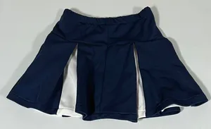 Squad On Navy Blue White Pleated Cheer Cheerleading Mini Skirt Bottoms Size M 🤍💙 thumbnail 1