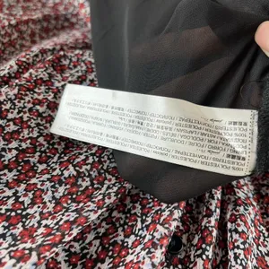 NWT Mango Amelie Floral Maxi Dress Size 4 Red Black Chiffon Ruffle Long Sleeve thumbnail 16