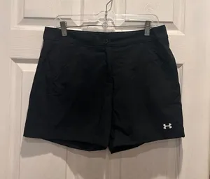 Under Armour Womens Black Performance Golf Shorts Size 8‎ Athletic Activewear thumbnail 1