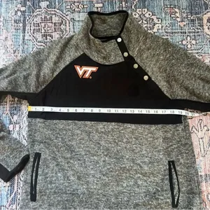 Gameday Couture Women's Virginia Tech Quilted Panel Snap Up Pullover Sweatshirt thumbnail 7