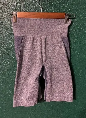Gymshark Blue Seamless Biker Shorts Size Small High Rise thumbnail 1