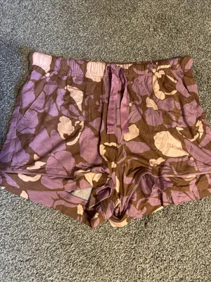 NWT stars above Brown and Lavender Floral Short Pajama Set XS thumbnail 5