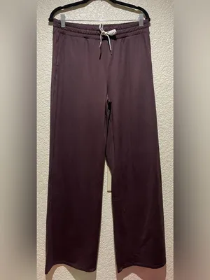 Vuori NWOT Halo Essential Wide Leg Relaxed Lounge Pants in Heathered Brown plum thumbnail 3