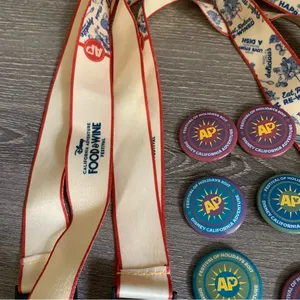 Disney Disneyland DCA Annual Passholder Festival Food Wine Holidays Lanyard Pin Set thumbnail 4