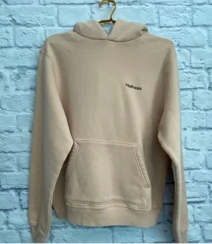 NWT Madhappy Classics Fleece Hoodie Rosewood XS Unisex Embroidered Hood thumbnail 3