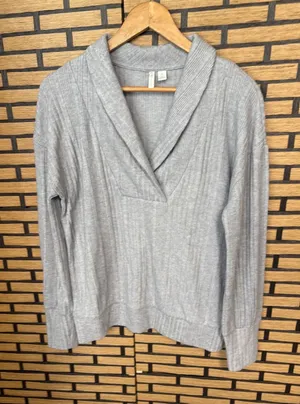 Cato‎ Ribbed Polo long Sleeve Top Size Medium thumbnail 1