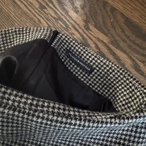 Brandy Melville wool gingham black and white checkered mini skirt thumbnail 4