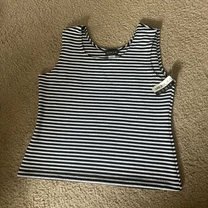 virgo Monochrome Striped Tank Top size 16 thumbnail 1