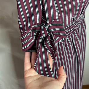 Urban Outfitters Plunging short sleeve striped empire waist midi shirt dress S thumbnail 13