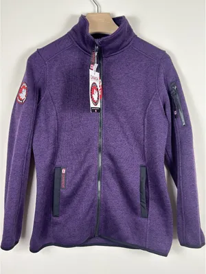 Canada Weather Gear Climb Jacket Women M Purple Sweater Fleece NWT Outdo thumbnail 1