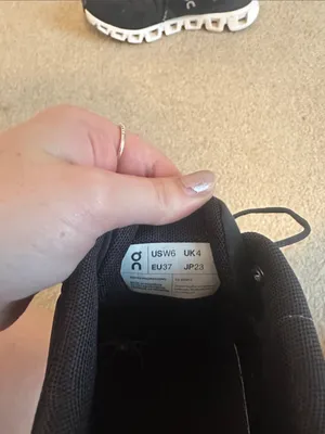 On Women's Black Athletic Running Shoes with White Sole thumbnail 2