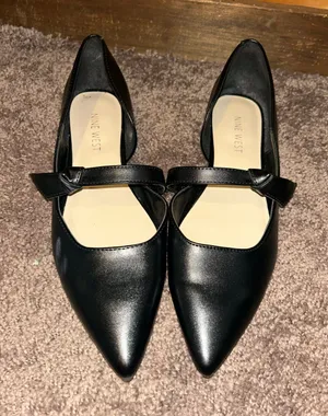 Nine West Lamond Black Mary Jane Pointed Toe Flat thumbnail 1
