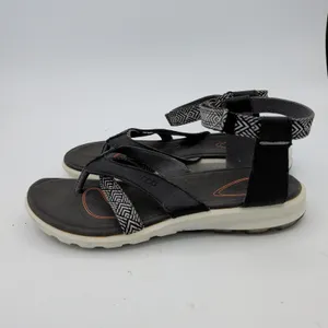 ECCO Cruise Sport Sandals Womens Black Leather Strappy Geometric‎ Print 37 6-6.5 thumbnail 2