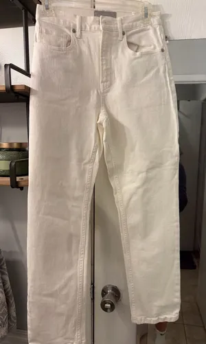 Everlane Cream Straight-Leg Jeans thumbnail 1