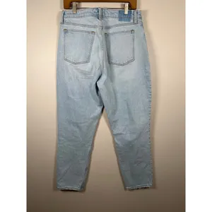 Abercrombie & Fitch The Mom High Rise‎ Curve Love Sz 30/10 Distressed Light Wash thumbnail 6
