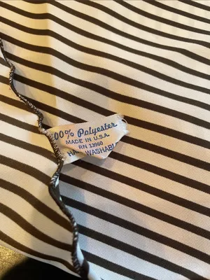 Striped Brown and White vintage Scarf thumbnail 5