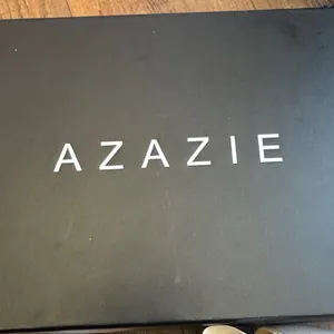 Azazie Cream Heels with Bow and Pearl Accent thumbnail 2