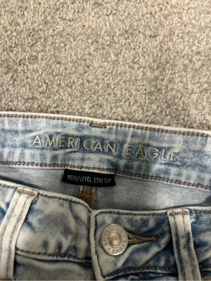 American Eagle Outfitters Light Wash Distressed Denim Shorts thumbnail 4