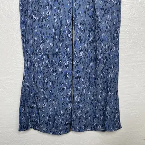 Athleta Women 2 Blue Avenue Printed Wide Leg Crop Pants Lightweight Athleisure thumbnail 2