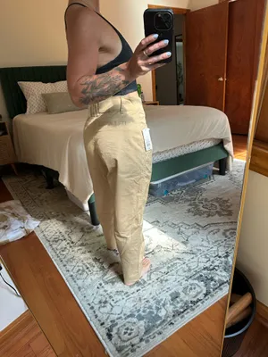 Khaki Chino Ankle Straight Pants thumbnail 3