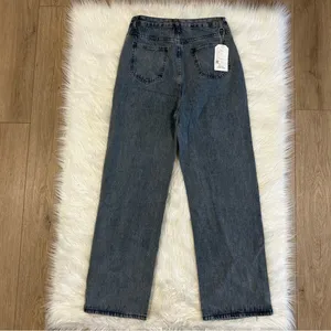 NEW Butterfly Print‎ High Rise Blue Gray Jeans Size Medium thumbnail 5