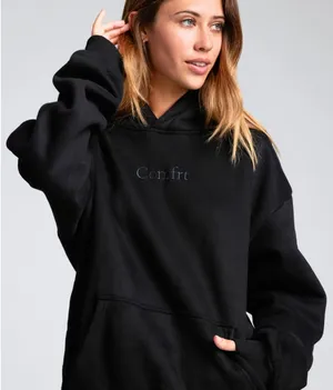 Comfrt Signature Fit Embroidered Logo Fleece Pullover Hoodie Sweatshirt Black 2X thumbnail 1