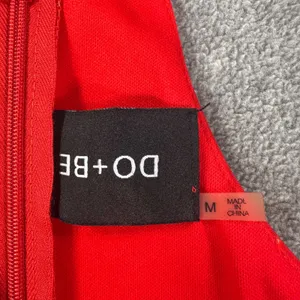 Do + Be Red Flare Cocktail Party Mini Dress Size Medium V-Neck Sleeveless thumbnail 3