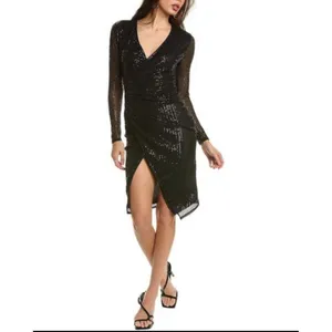 Area Stars Asymmetrical‎ Sequin Dress Black Women's Womens Size Small thumbnail 2