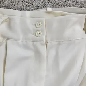 Vintage‎ Ellen D Womens Pants 9/10 White Pleated Belted Tapered Ankle Career thumbnail 4