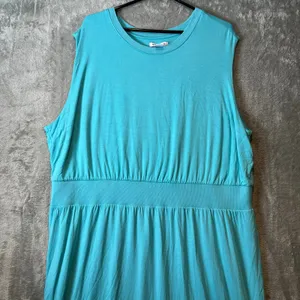 Athleta Santorini Cinch Dress Sz 2X Athleisure‎ Athletic Gulf Green Blue thumbnail 2