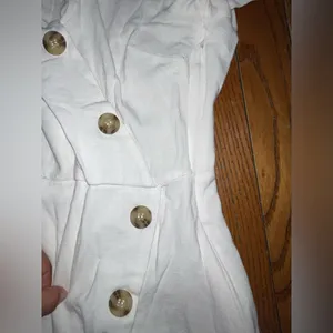 Chic White Asymmetrical Button Dress Size 0 thumbnail 3