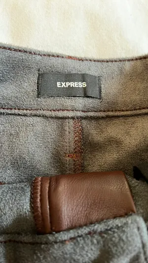 Express Brown Faux Leather Skirt  thumbnail 4