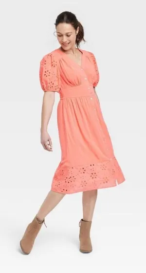 NWOT Knox Rose MIDI eyelet dress western/ rodeo/boho Nashville thumbnail 1