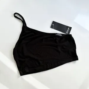 Nasty‎ Gal One Shoulder Crop Top Womens US Size 4 Black thumbnail 4