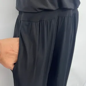 White House | Black Market Satin Jumpsuit Sz 8 Metallic Trim Mob Wife Sleeveless Quiet Luxury Glam thumbnail 5