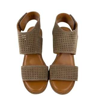 Taupe Suede Heeled Sandals thumbnail 4