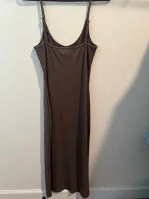 VICI Scarlett Ribbed Knit Midi Dress - Pewter thumbnail 3