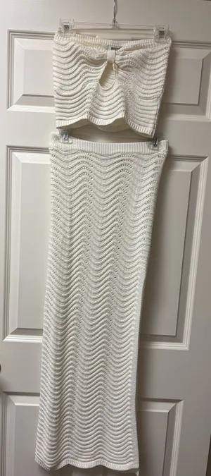 Beginning Boutique wave knit maxi skirt and top thumbnail 1